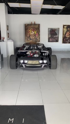 Custom-Built Car Showcase: Sleek Black Design