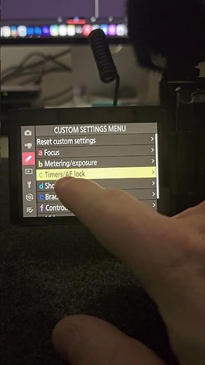 Quick fix to keep your NIKON ZR screen from going to sleep all the time! #nikoncamera #nikonzr #tip