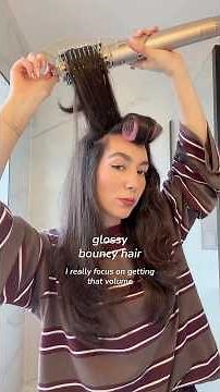 Bouncy hair tutorial 🫶🏼🍯 #hairstyle #bouncyhair #blowdryhair