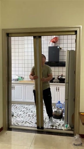 No-drill 10-minute installation, trackless hidden honeycomb folding door for staircase entrance