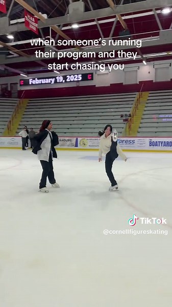 you never know their next move… 💀 #cornellfigureskating #figureskating #collegefigureskating #figureskatingtiktok #skatingfails #skatingfunny #skatingtiktok