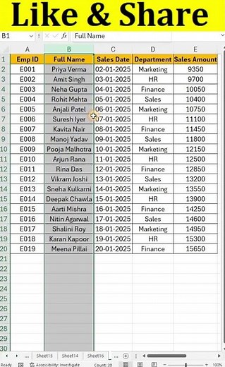 ✅How to change column location in excel 💯 😱 #excel #office #spreadsheet #spreadsheetmagic