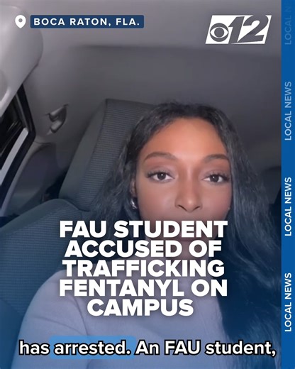 A 19-year-old Florida Atlantic University student was taken into custody following an investigation into alleged fentanyl trafficking on campus. CBS12's Jamilka Gibson reports. Read more: https://bit.ly/4saaqP2 | CBS 12 News