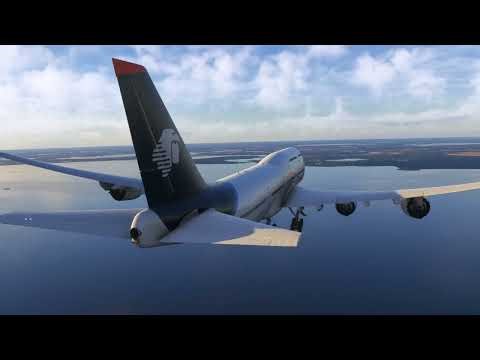 aero mexico boeing 747 powerful take off