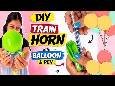 DIY Train Horn with Balloon & Pen | Easy Science Experiment at Home 🚂🔊