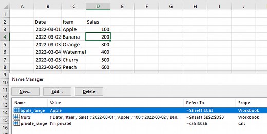 How to Work with Excel Named Range in Python