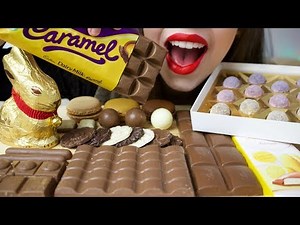 ASMR Luxurious GOLD CHOCOLATE Eating (CRUNCHY & CHEWY Eating Sounds) No Talking