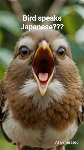Funny bird starts speaking japanese