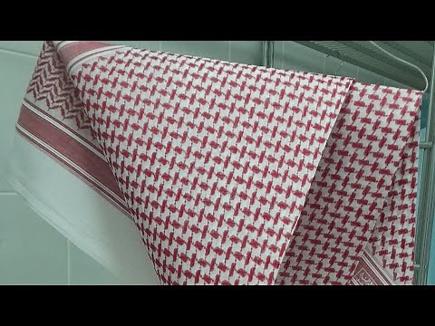 طريقه كوي الشماغ وعمل المرزام بالنشا الجزاء الاول