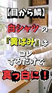 白シャツの黄ばみ、コレだけで真っ白に！？#雑学#ライフハック