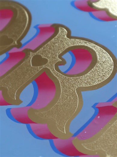 Water gilding with 23ct gold leaf over acid etched lettering and painted with oil enamels in blue with pink blended letters, all on the reverse of glass. Available through my site as an original or for similar commissions. #goldart #goldleaf #glassart #reverseglassgilding #signwriting