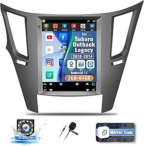 【2G+64G】 Android 13 Car Radio Stereo for Subaru Outback Legacy 2010 2011 2012 2013 2014 in Dash GPS Navigation, 9.7" Vertical Touch Screen Bluetooth Radio, FM/WiFi/Mirror Link/SWC+Backup Camera&Mic