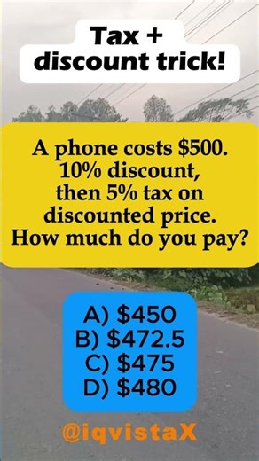 📱 90% Fail This Discount + Tax Trick! Can You Calculate Correctly? #shorts #iqvistax