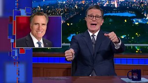 With confessed puppy murderer Kristi Noem on the outs, speculation about Trump’s choice of running mate has turned to North Dakota governor Doug Burgum. | The Late Show with Stephen Colbert