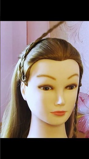 Simple Braid Magic 😍 Braided Headband Hair Tutorial #braids #hairstyle