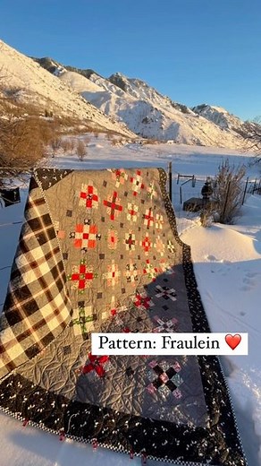 Amy Smart - Diary of a Quilter on Instagram: "Picked up my Fraulein quilt from @sewshabbyquilting this week 🥰 and decided to take it with us in a Friday afternoon hike. Luckily for me my Sherpa also doubles as my most experienced quilt holder. And everything is more dramatic in slowmo, right? 😆😂 Just trying to make Reels like the cool kids. 😜(I’m sure my own kids are cringing right now - about the Reel, not the quilt. 😆😂) #skillz #husbandsholdingquilts #quiltsinthewild"