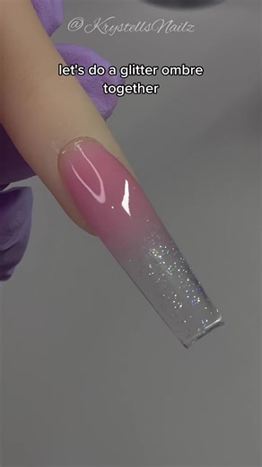 Acrylic Glitter Ombre Nail Tutorial