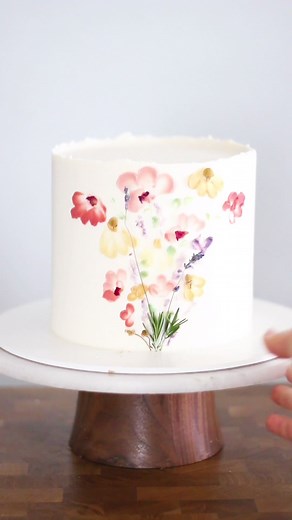 painted 🌸 s #cake #fyp #foryou #cakedecorating #caketutorial #paintedcake