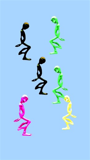 6 Alien Dance😱 - Dame Tu😰 2 Green, 2 Black,Rad,white colour 🫣 - CoffinDance Song Meme #shorts #funny