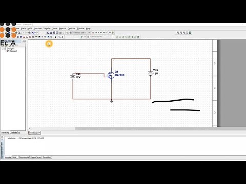#126 Transfer and drain characteristics of MOSFET using MULTISIM || EC Academy