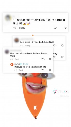For the people in the back: KAYAK IS A TRAVEL SEARCH SITE #travelwithkayak #travel #traveltiktok