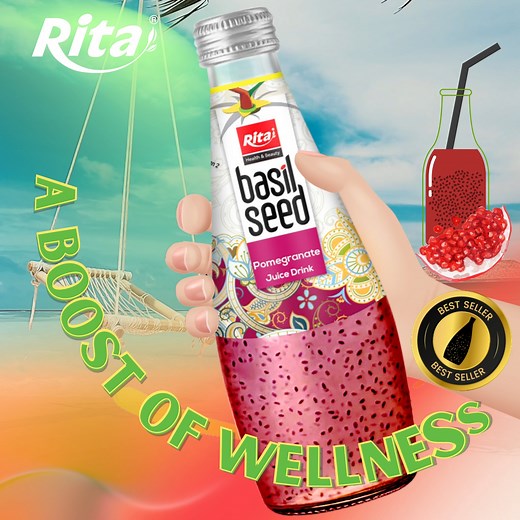 Pop. Sip. Power up! 💥 Rita Basil Seed Drink brings the BOLD burst of hydration you didn’t know you needed! Packed with flavor, loaded with basil seeds — it’s a whole vibe in a bottle! 🍃🔥" #RitaDrink #BasilSeedEnergy #TropicalFuel #HydrationBoost #FlavorRush #SipAndShine #HealthyVibes #DrinkToThat #BasilPower #FeelRefreshed #VibeWithRita #DrinkDifferent | RITA