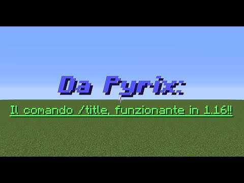 Minecraft|Il comando titolo (/title)