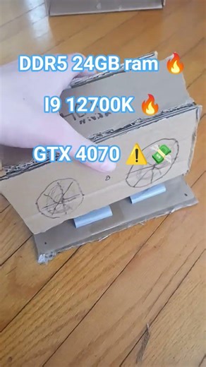 building a cardboard PC #cardboard #diybuild #trend #pcbuild #gtx4070 #i9 #short #ytshorts