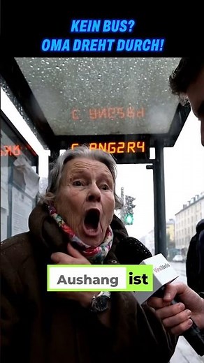 Grandma, distraught in the rain: the bus notice is gone, where's the bus? 🌧️😤