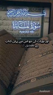 Surah Al Ma'idah Urdu Translation Ayat (43-48)❤️‍🩹 #viralshort #quran #recitation #tranding #love