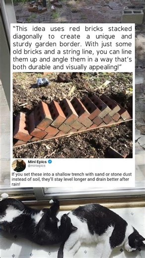 Easy Garden Edging With Bricks