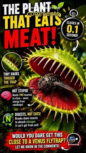 This Plant Eats Meat in 0.1 Seconds! 😱 | Venus Flytrap Facts |This Plant Hunts Like an Animal! 😱