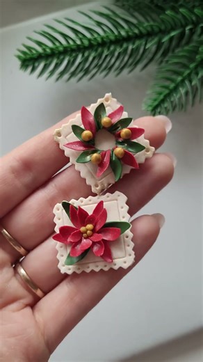 Master Class: Christmas Tree Stamps from FIMO 🎄Tutorial Christmas Clay Tags | FIMO
