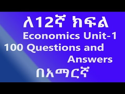Grade 12 Economics Unit 1: The fundamental concepts of Macroeconomics - Questions and Answers