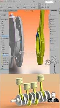 تجميع محرك في SolidWorks | Engine Assembly & Sub-Assembly #solidworks #cad #3ddesign