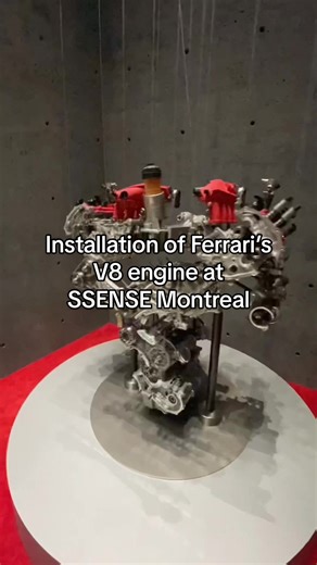 See the inner workings of high performance: The @ferrari V8 engine arrives inside SSENSE’s Montréal store for a special event with @ScuderiaFerrari and #FerrariStyle. #SSENSE #SSENSEMontreal #Ferrari #FerrariStyle #montrealgrandprix