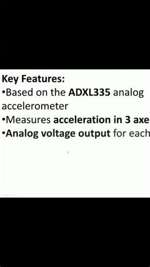 ADXL335 Accelerometer module explained. #electronics #circuit #coding #inertia #navigation #sensor
