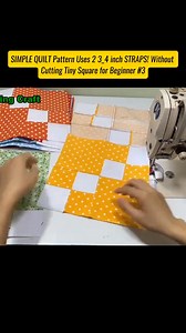 SIMPLE QUILT Pattern Uses 2 3_4 inch STRAPS - Part 3 Video by Sewing #sewing #patchwork #quilt | Jennifer