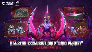 Parating na ang ALLSTAR Exclusive Map "Dino Planet" na may fresh look sa 06/27! I-experience ang unang dinosaur-themed map at sumabak sa isang kakaibang adventure! Tuklasin ang kapana-panabik na bagong gameplay kasama ang Roar at dinosaur Creeps. I-click para mapanood ang video at magkaroon ng sneak peek sa kakaibang mundong ito! #MLBBALLSTAR #MLBBDINOPLANET #MobileLegendsbangbang | Mobile Legends: Bang Bang