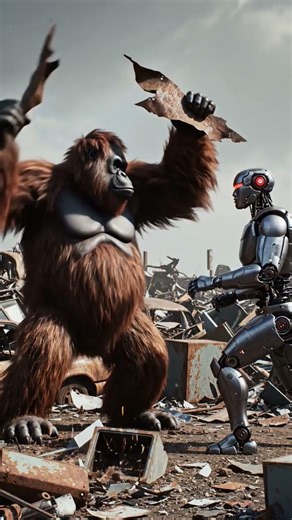 monkey vs robot 🤖