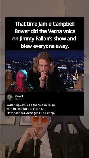 That time Jamie Campbell Bower did the Vecna voice on Jimmy Fallon's show and blew everyone away