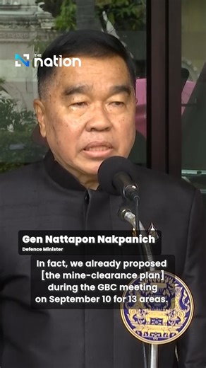 Thai Defence Minister Gen Natthaphon Narkphanit said on Tuesday that Thailand will continue clearing landmines along the border, even though Cambodia has halted its operations. . Natthaphon said the ongoing efforts are necessary to prevent further casualties and ensure the safety of Thai citizens and security personnel. . He added that Thailand has not yet released the 18 detained Cambodian soldiers, saying that Cambodia has not shown clear signs of ending its hostile actions toward Thailand. . 