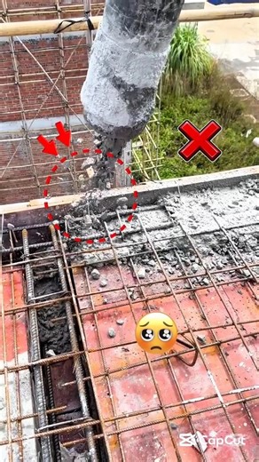 Wrong Concrete Pouring ❌ Avoid This Costly Mistake on Roof Slab #shorts