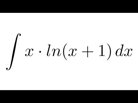 Integral of x*ln(x+1) (by parts)