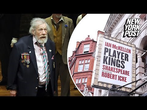 Sir Ian McKellen, 85, hospitalized after falling off theater stage during performance