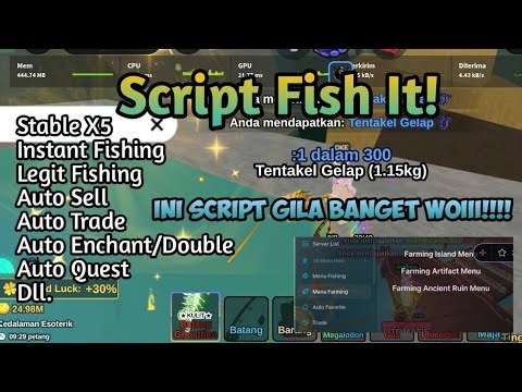 SCRIPT FISH IT TERBARU 2025 ! AUTO FISH,TELEPORT EVENT,AUTO TRADE, NOKEY/PASSWORD ! #fishit #roblox