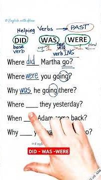 #WH- Questions in the #Past #english #helpingverbs #grammar #englishwithalina #learn #learning #ESL