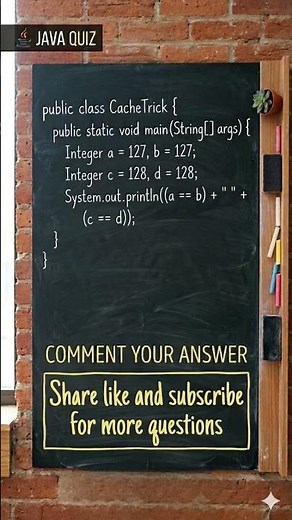 Java tricky question | Interview questions #java #javaprogramming #javatricks