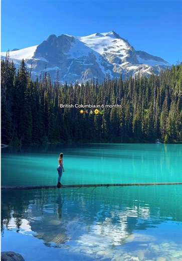 The most beautiful lake in British Columbia 🥾🇨🇦📍Joffre Lakes #hikingadventures #beautifulbc #vancouverbc #explorecanada