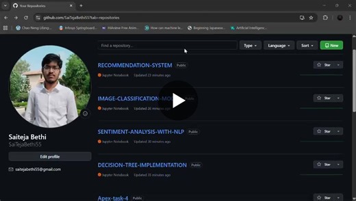 Charting My Internship Odyssey at CODTECH: A Convergence of Algorithms and Innovation I had the privilege of completing an intensive internship at CODTECH, where I engineered four distinct machine… | Sai Teja Bethi